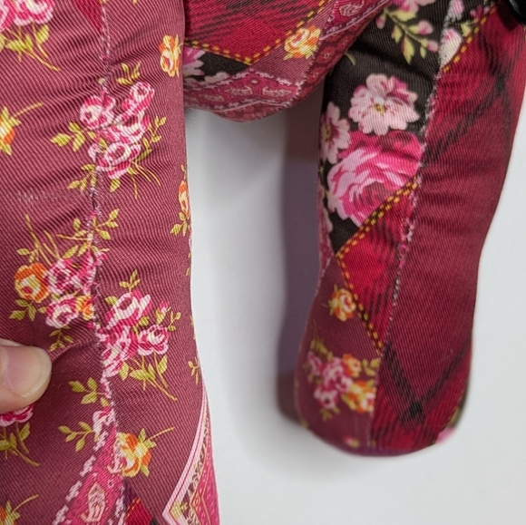 Delia\'s X Dolls Kill Pink Floral Patchwork Teddy Bear Backpack Purse